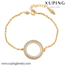 74362 tiendas de joyas Xuping imágenes de diseño de interiores magnéticos sintéticos CZ pulsera de oro encantos